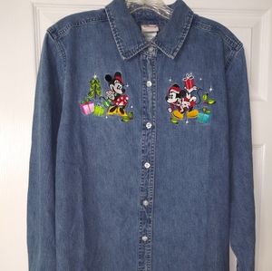 Christmas Blue Denim Shirt